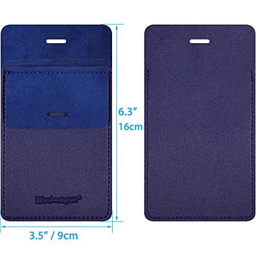 Wisdompro Pocket Protector, 3 Pack PU Leather Heavy Duty Pen Holder Pouch - color: Blue