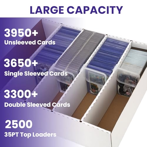 1 Pack Toploader Trading Card Storage Box,5Row 3200 Count Card Box,Bulk Box - size: 1-PACK