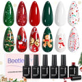Beetles Christmas Gel Nail Polish Set, Red Green White Glitter - color: A - Christmas Set | Christmas Eif