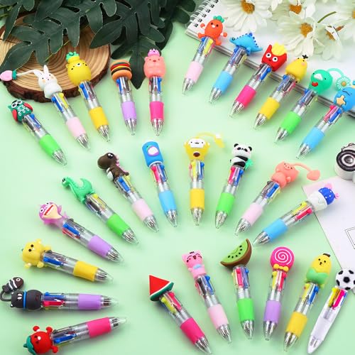 28PCS Fun Pens Cute Multicolor Pens 4-in-1 for Party Favors Gifts Kids - style: Cute-28pcs