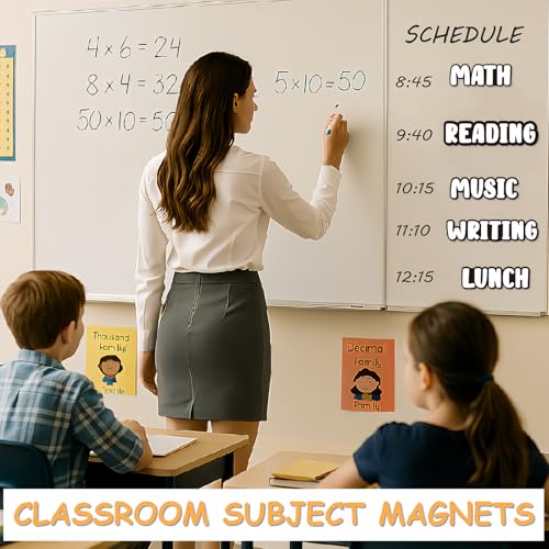 20 Pieces Classroom Schedule Magnets School Class Subject Magnets Teacher Subject Labels for Classroom Organization (Blackwhite) - color: Blackwhite