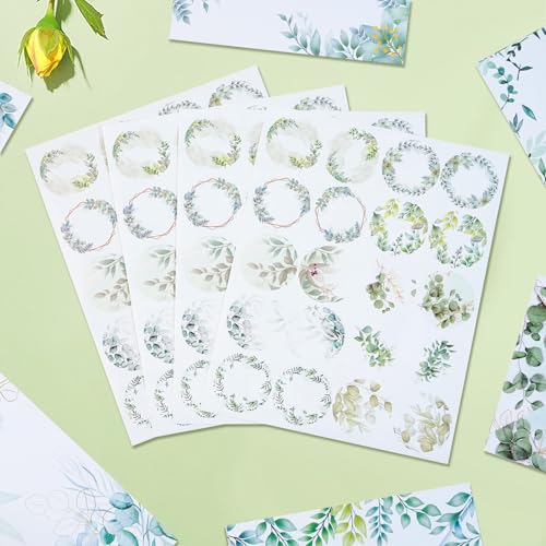 160 Pcs Stationery Paper Envelopes Set - color: Tree Leaf