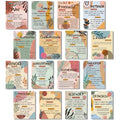 Qeeenar 16 Pcs Figurative Language Posters for Classroom, Vintage Boho