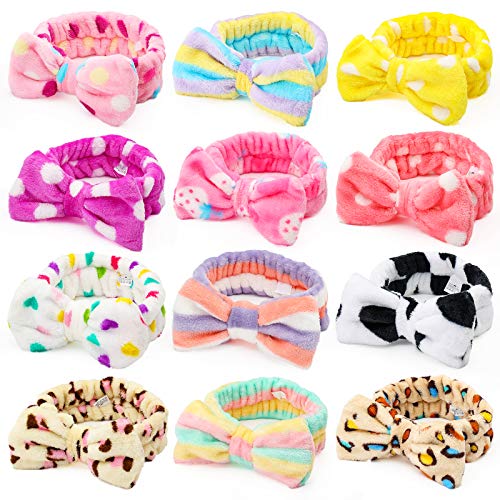 3 otters 12 Pack Spa Headband for Women, Makeup Headband for Washing Face - color: style3