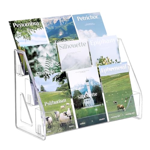 Trading Card Display Stand, Vertical Card Holder, 3-Tier, 1 Pack