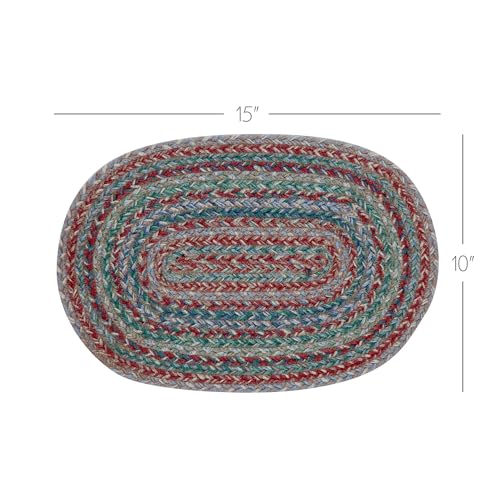 VHC Brands Multi Jute Oval Placemat 10x15, 8 Pack 8 Pack - color: Deep Olive, size: 10x15, 8 pack