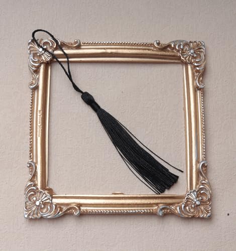30 Pcs Mini Tassels Soft Flossy Bookmark Small Handmade Craft (Black) - color: Black