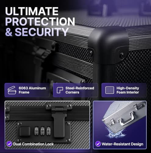 Universal Trading Card Storage Box, 4 Row Black Graded Card Case Slab Case - color: Black, size: 4 Row