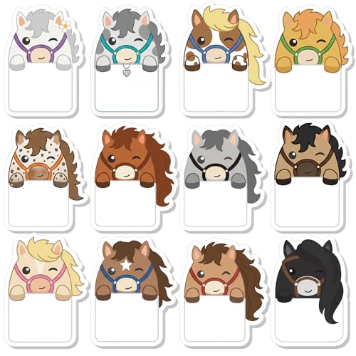 Yinder 24 Pads Horse Sticky Notes Cartoon Memo for Party School - color: Multicolor, size: Horse