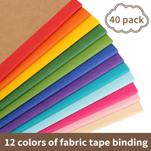 EOOUT 40 Pack A5 Kraft Notebooks Bulk, Lined Journals Bulk Colors with Rainbow Spine, 60 Pages for Kids Writing, Travel, Students - color: Rainbow, style: Lined-40pack