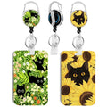 2 Pack Cute Cat ID Badge Holder with Clip Badge Reels - color: 2 Pack-cute Cat