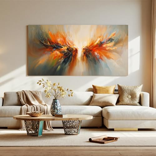 Modern Abstract Wings Canvas Wall Art Decor For Living Room 24"X 48" - color: LAI-11D, size: 48"L x 24"W