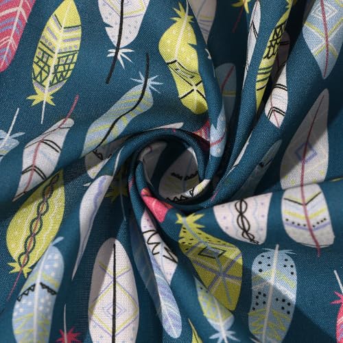 GREATEE Handkerchief for Women Cotton Floral Printed Ladies Cotton Hankies - color: Leaf-6pcs