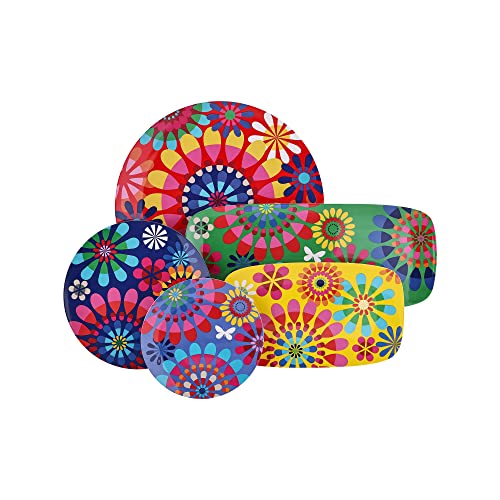 French Bull 13" Rectangular Platter - Melamine Platters and Serving Ware - Plate, Dish, Serving, Collection - Festival - color: Festival, size: 13" Rectangular Platter