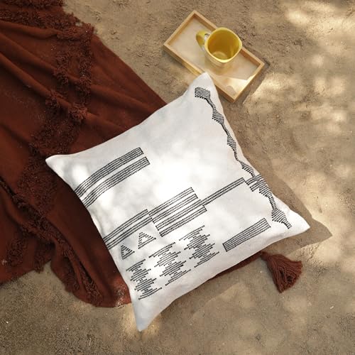 Trade Star 100% Cotton Sabra Kilim Cushion Cover Beautiful Sofa Pillow Case Handloomed Cushion Case for Home Decor Boho Pillow Cover 18x18 Inches - color: Pattern -18