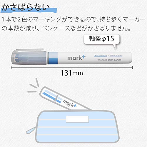 KOKUYO Pastel Highlighters, 2 Tone Chisel Tip Bible Markers in Assorted Colors, No Bleed Quick-Dry Art Marker for Journal, Planner, Notes. Japan Import (PM-MT100-5S) - color: Assorted