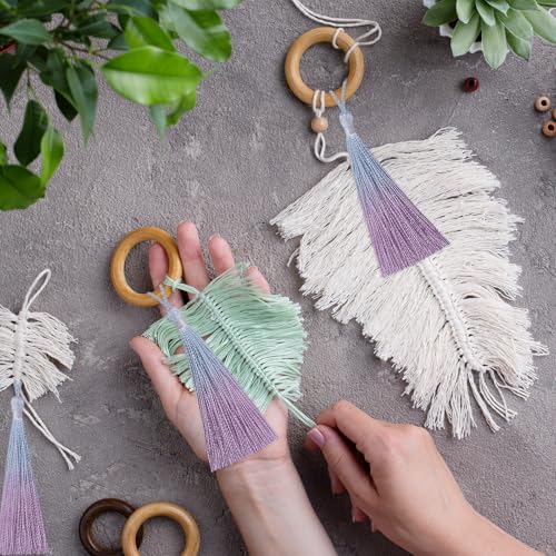 50Pcs 5 Inch Bulk Bookmark Tassel Kit for Graduation, Keychain(Blue Purple) - color: Blue&purple