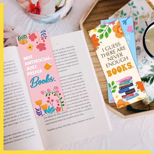 120 PCS Book Lover Bookmarks, 30 Unique Designs Double-Sided Read Accessories Page Markers Reading Bookmarks for Women, Men, Kids, Adults, Students, Book Lovers All Ages - style: Book Lover Bookmarks