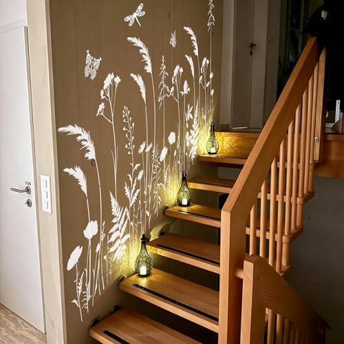 Large Flower Stencils for Painting Walls Wildflower Stencil Floral Stencils - style: Large Wildflower