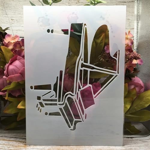 TIAMECH A4 Reusable Piano Stencil for Painting - style: Piano