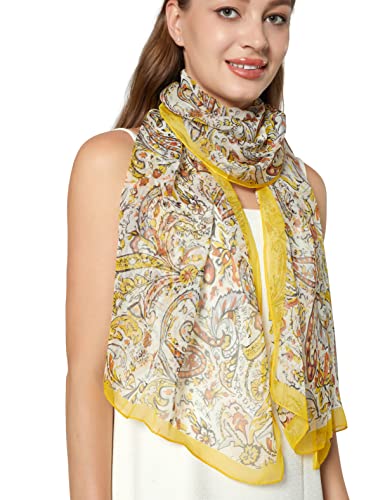 PANTONIGHT Long Chiffon Sheer Scarf Gradient Shaded Colors Lightweight Scarf For Womens - color: No.726