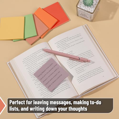 Mr. Pen- Sticky Notes, 3"x3", 12 Pads, 600 Sheets, Colorful - color: Harvest Ember