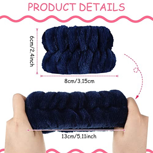 Chuangdi 4 Pairs Wrist Bands for Washing Face Microfiber,Dark Colors - color: Dark Colors