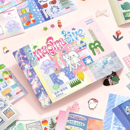 TIAMECH Japanese Manga Style Magina Live Stickers Book - color: Magina Live