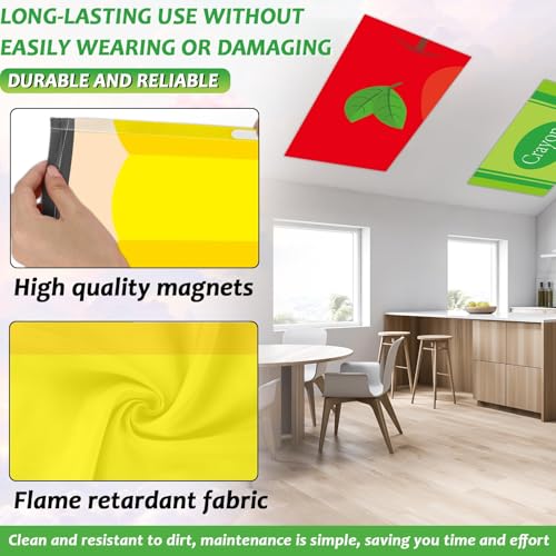 6 Pcs Fluorescent Light Covers with 60 Magnets Decorative for Classroom Ceiling Light 4 x 2 Ft Magnetic Light Cover Filter Easy Install for Office Hospitals Home Drop Ceiling Supplies (Composition) - color: Composition