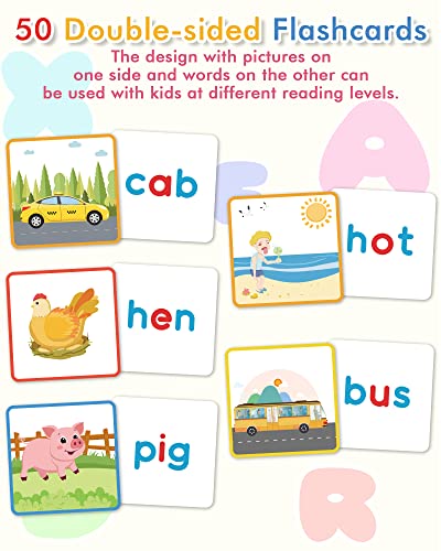 Wooden CVC Word Spelling Games, Montessori Educational Learning Toys Gifts