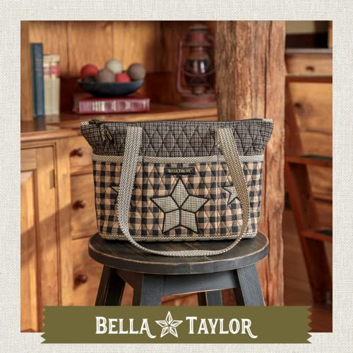 Bella Taylor Small Tote, Quilted Shoulder Bag for Women - color: Farmhouse Star