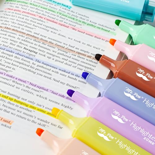 Mr. Pen- Pastel Highlighters, 8 Pack, Highlighters with Firm Chisel Tip - color: Pastel