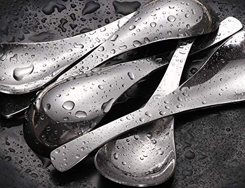 Soup Spoons,Stainless Steel Short Handle Spoons, Classic And Durable Soup Spoon, Set of 5. - size: M