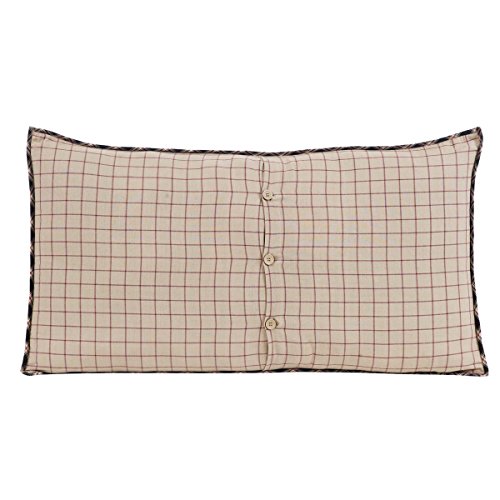 VHC Brands, Bingham Star, Cotton, 21x37, King Sham, Black - size: 37" x 21" (Pack of 1)