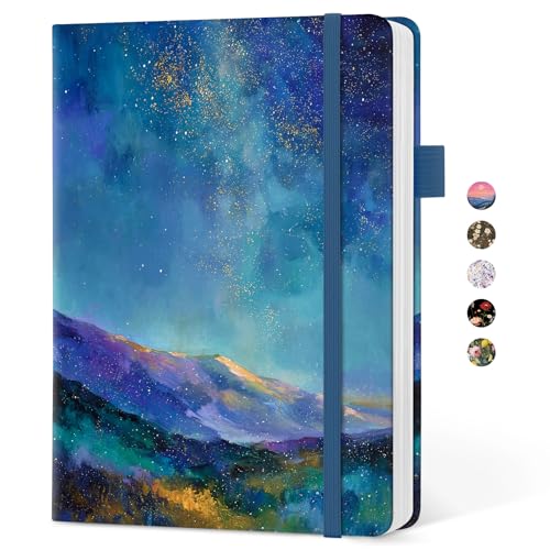 Taja Aesthetic Lined Journal for Women, Pretty Notebooks for Work & Study - color: F-Starlit Peaks