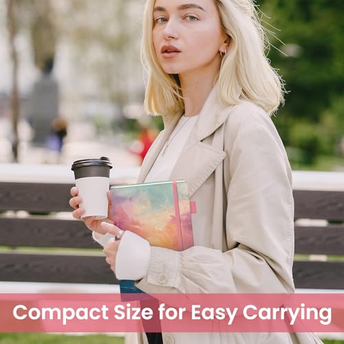 Taja Pretty Lined Journal for Women, Aesthetic Hardcover Leather Journal - color: C-Sunset, size: A-Lined
