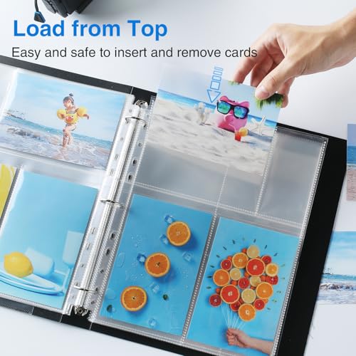 Sooez 30 Pack 4x6 Photo Sleeves for 3 Ring Binder, Hold 180 Pictures - size: 4x6" 3-Pocket