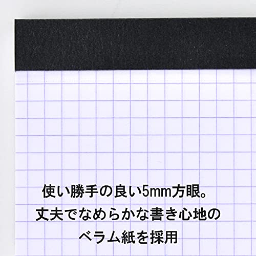 RHODIA cf162009 Notepad, No. 16 (A5), 80 Sheets, 0.2 inch (5 mm) Ruled, Water Repellent Cover, Perforated, PEFC Certified, Black - color: Black, size: No.16(A5)14.8×21cm, style: Graph ruled