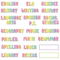 20 Pieces Classroom Schedule Magnets School Class Subject Magnets Teacher Subject Labels for Classroom Organization (Pastel) - color: Pastel