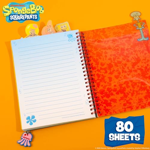 Horizon Group USA Tab Journal with 5 Dividers, SpongeBob SquarePants - color: Spongebob Squarepants
