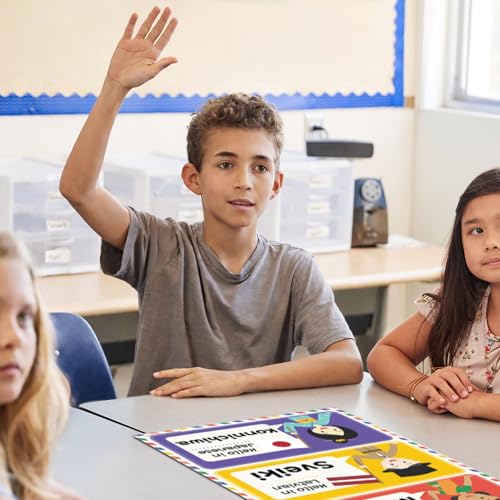 Quarterhouse 7 Poster Hello in 21 Languages Classroom Set - color: Hello in 21 Languages