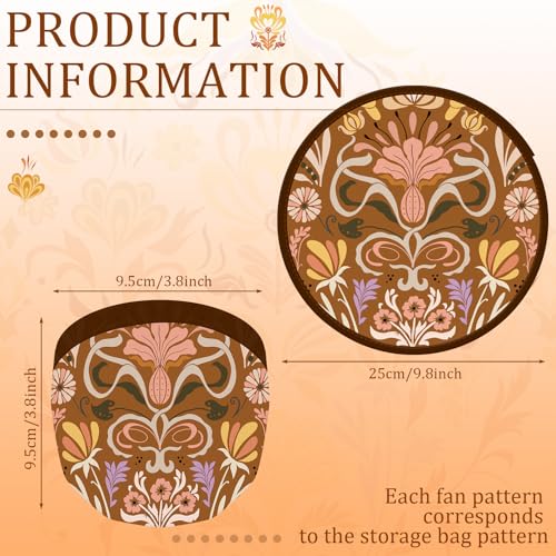 Gejoy 24 Pcs Dawn Dusk Foldable Flying Disc Fans, SummerHand Fans 8 Styles - color: Dawn Dusk