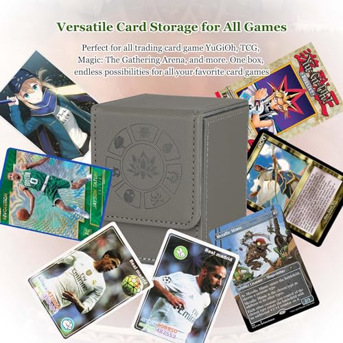 Arkeiliy MTG Deck Box 110+ Storage Sleeved Cards for Magic Commander - color: Grey III