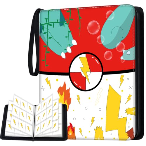 Trading Card Binder 9 Pocket Holds 900 Cards with 50 Removable Sleeves - size: Large