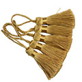 20Pcs 4.3 Inch Silky Mini Craft Tassels for Earrings, Souvenir(Champange) - color: #47champagne
