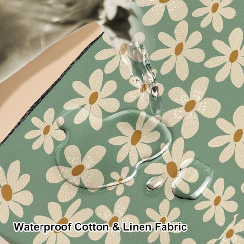 Daisy Floral Makeup Bag, Boho Makeup Organizer Cosmetic Bags for Women - color: CuteDaisy03