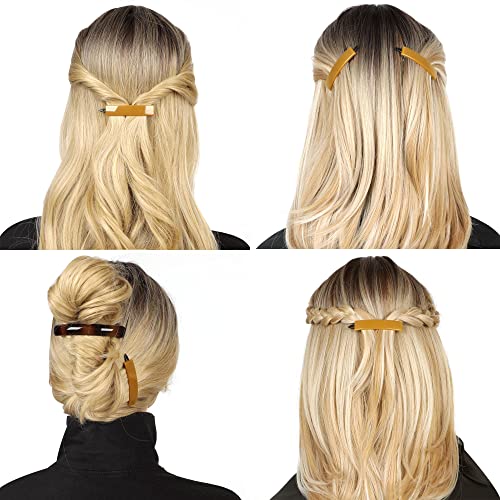 12pcs Hair Barrettes Set for Women and Girls, Hair Clips for Thick Thin Fine Hair, Non-metal Hair Accessories, Non-Slip Grip Handmade Snap Hairpin, BPA Free - color: SN8