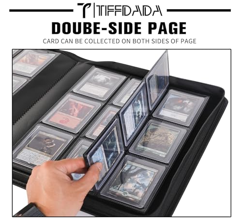Top Loader Binder 9 Pocket, Holds 360+ Cards in 3" x 4" Toploaders, Ringless 20 Double-Sided Sleeves, Side-Loading, Spine Label with Maker Pen Toploader Binder for TCG, MTG, Sports Cards - color: Purple, size: 9-Pocket, Holds 360 Cards