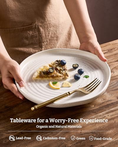 Famiware Pluto 12-Piece Stoneware Dinnerware Set, Matte Beige White - color: Beige White Matte, size: Service for 4 (Standard Dinner Set)