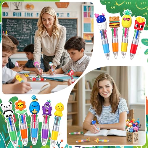 30pcs Mini Multicolor Pens 4-in-1 Cute Fun Pens for Students Teacher Gift - style: Cute-30pcs
